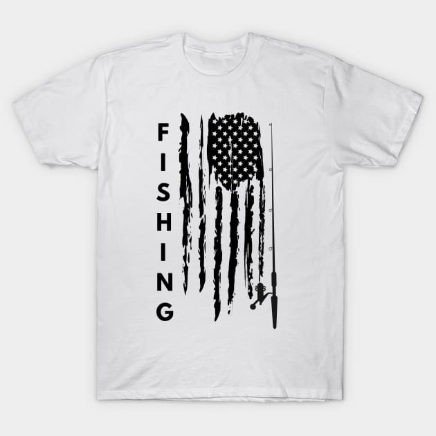 FISHING US FLAG T-Shirt by madani04